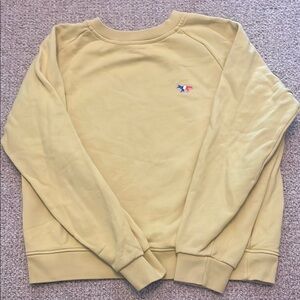Maison Kitsune Yellow Crewneck Sweatshirt